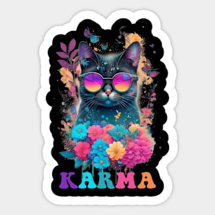 Karma Is A Cat Sticker